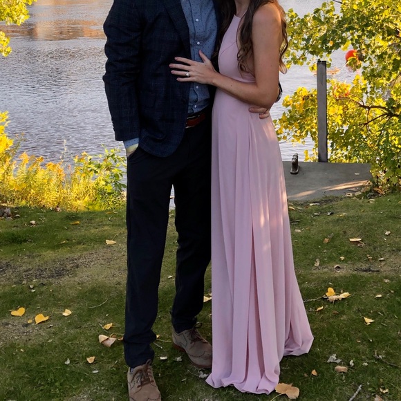 Bill Levkoff frost rose bridesmaid dress - Picture 2 of 8